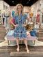 Bindu Poppy Dress Blue Stripes