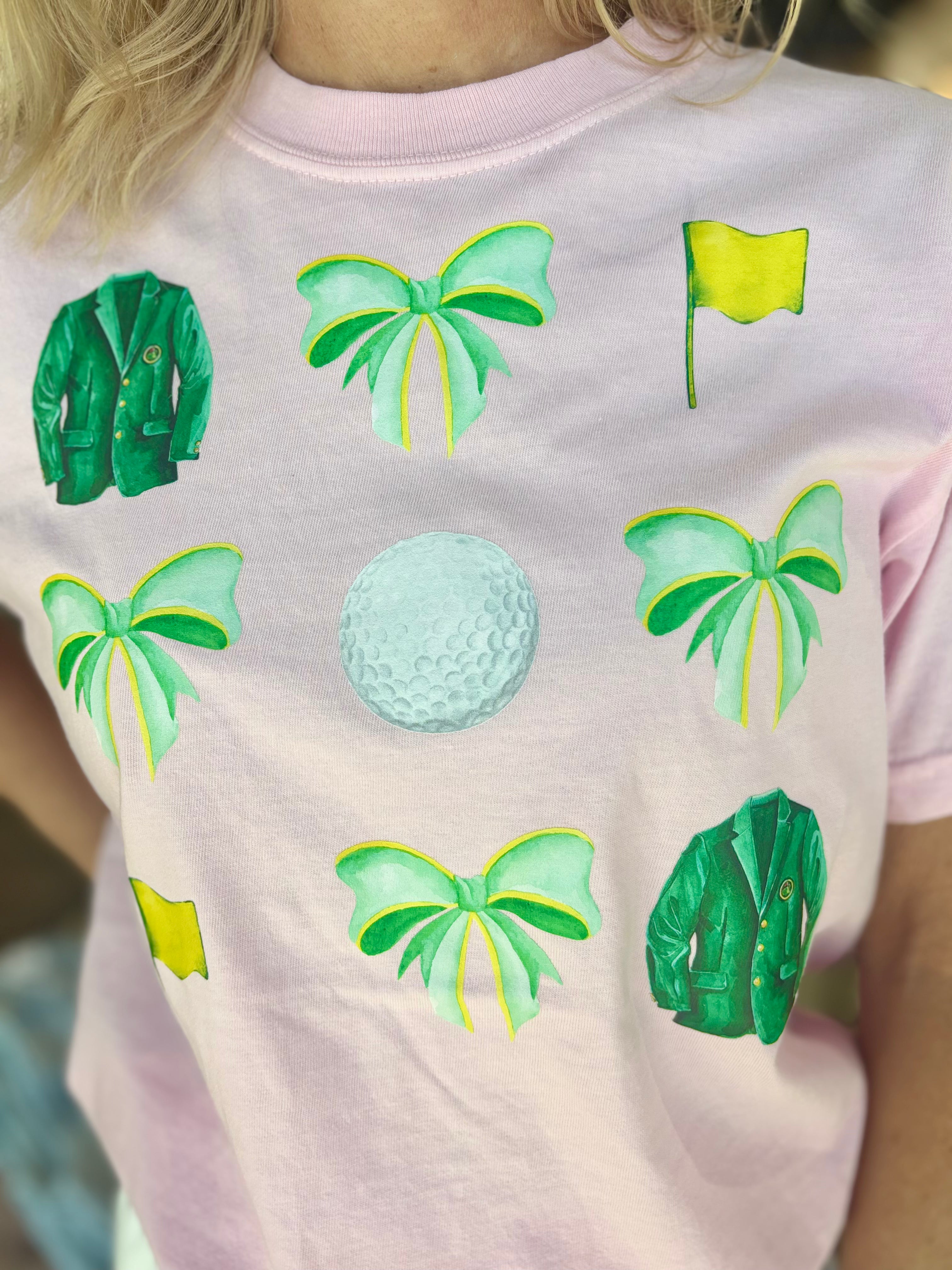 Pink Golf Graphic Tee