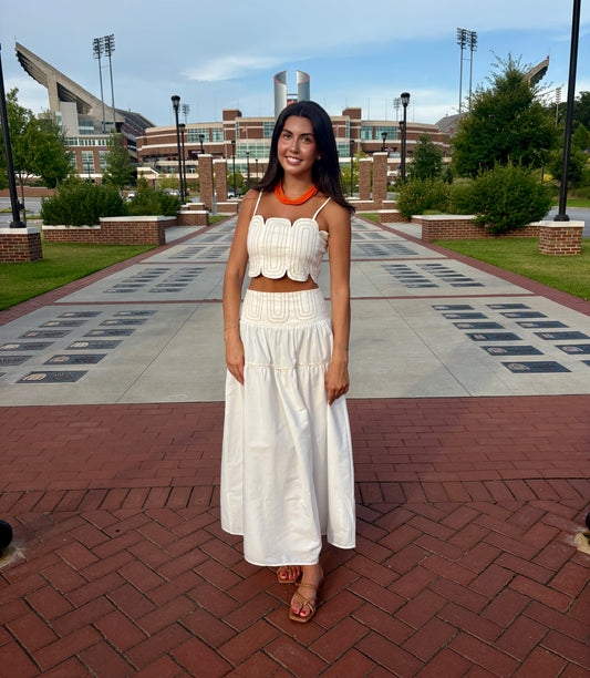The Scalloped Chic Skirt Set