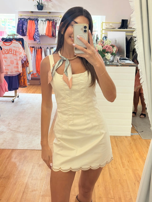 The Daisy Cream Mini Dress