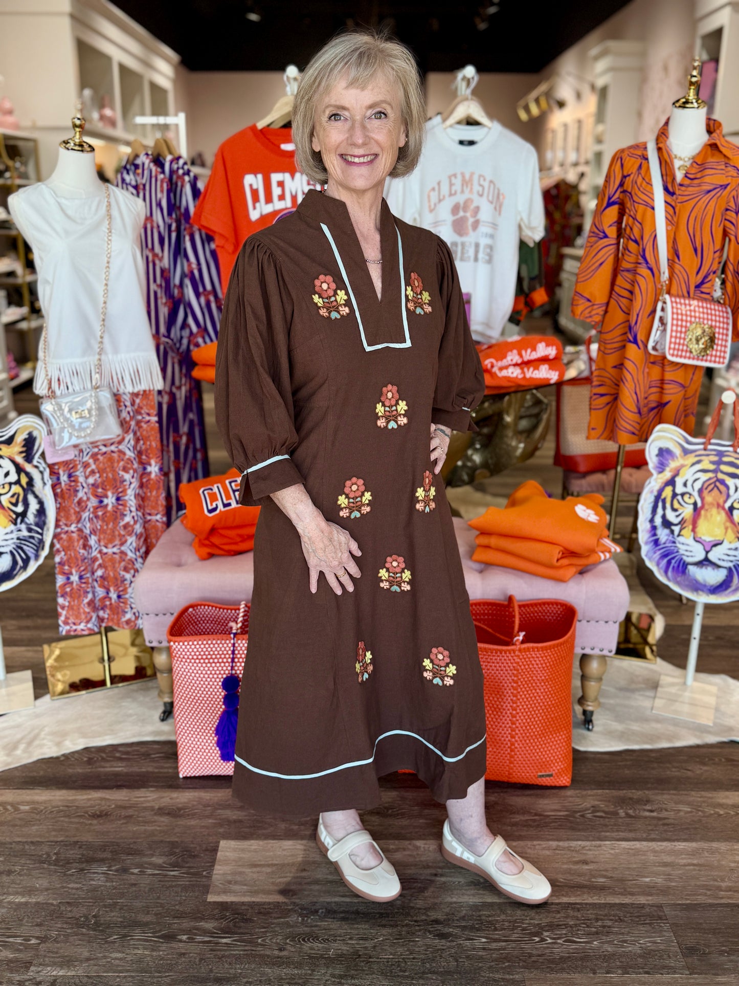 Uncle Frank Kaftan Dress With Folkloric Embroidery