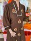 Uncle Frank Kaftan Dress With Folkloric Embroidery