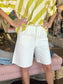 Kut Hailey High Rise Bermuda Optic White