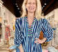 Bindu Lucy Dress Blue Stripes