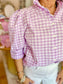 Jodie Violetta Seer Gingham Top