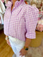 Jodie Violetta Seer Gingham Top