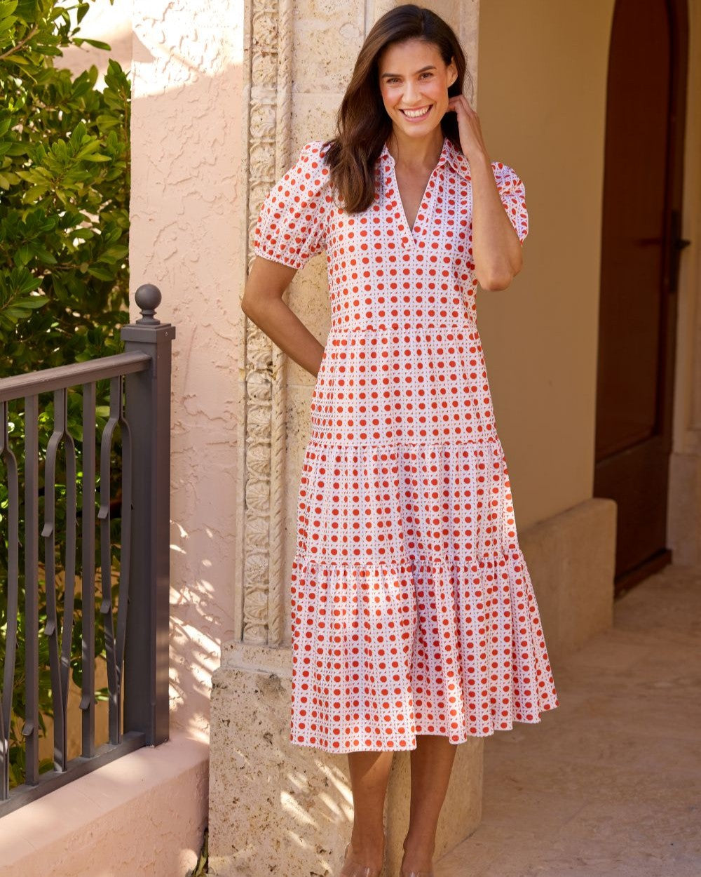 Jude Connally Portia Dress Rattan Aperol Gold