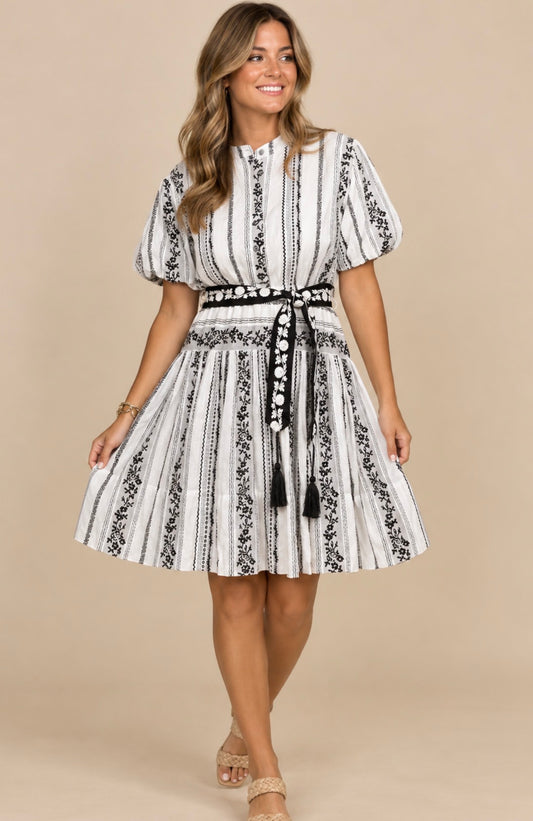 Sister Mary Rosita Dress Black Roses