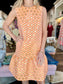 Joy Joy Flounce Dress Orange Daisy