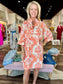 Jade Trim Yoke Tunic Dress Orange Essence
