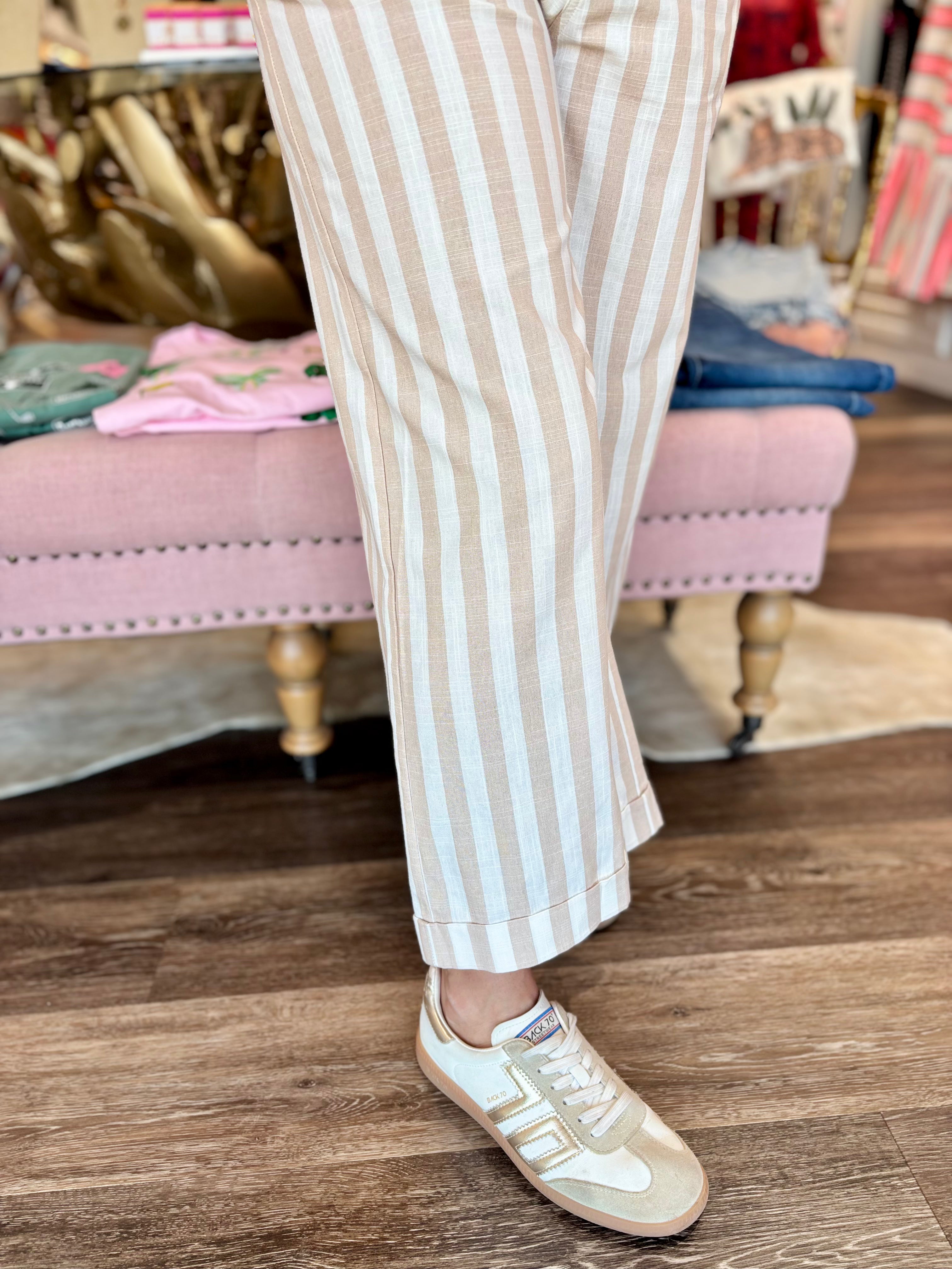 Linen Stripe Trousers