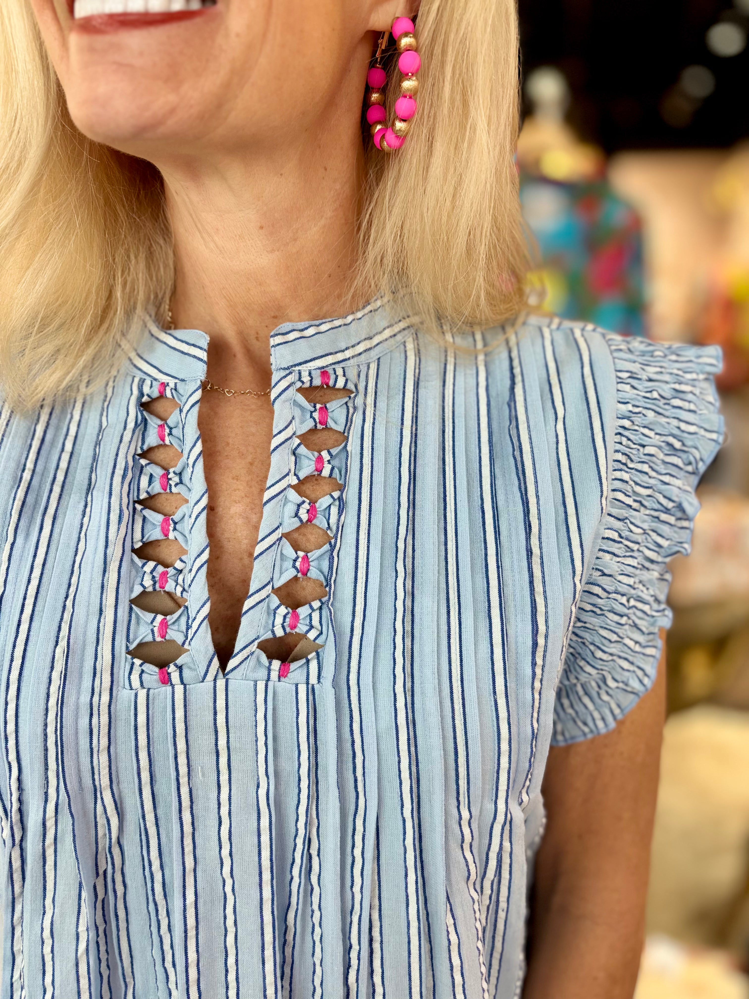 Blue Striped dress