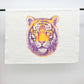Purple Tiger Tea Towel Tea Towel