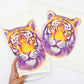 Purple Tiger Tea Towel Tea Towel