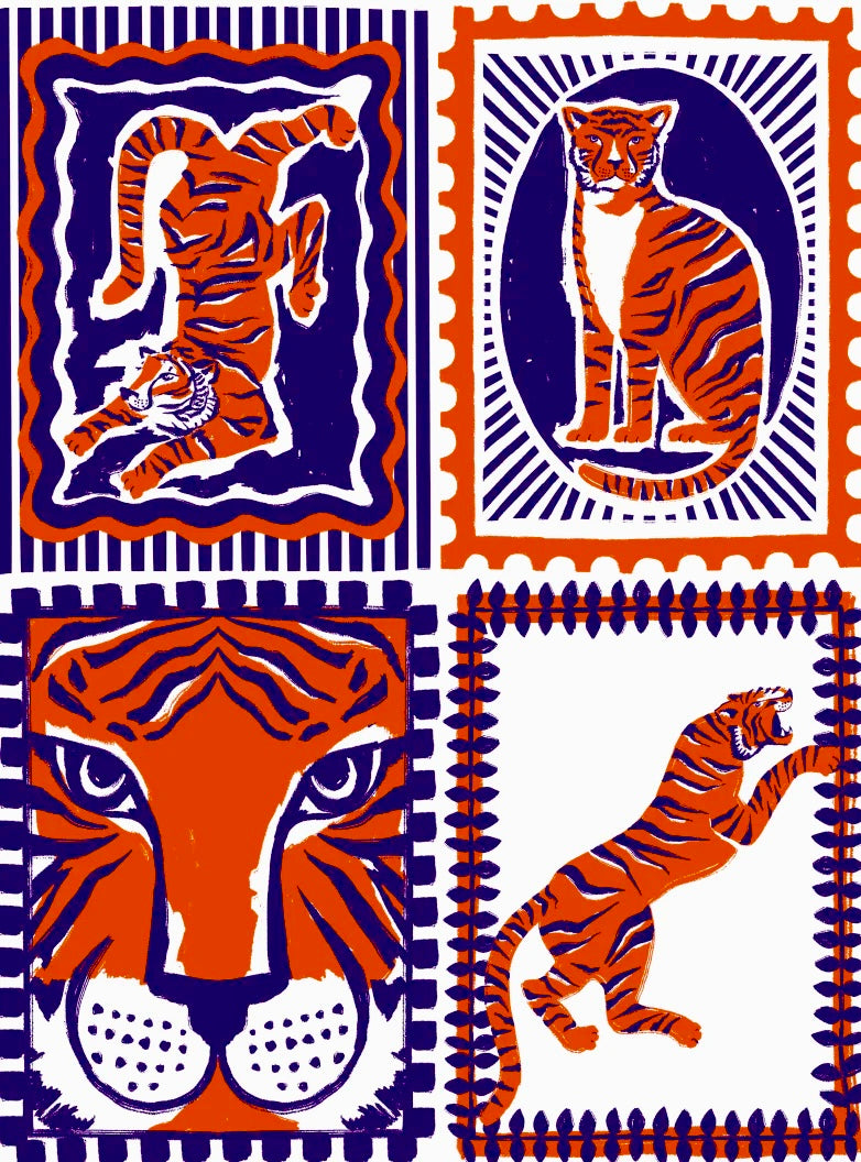 Briton Court Tiger Game Day Dress Orange & Purple