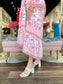 La Plage Water Mill Dress White/ Coral/ Periwinkle