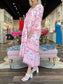 La Plage Water Mill Dress White/ Coral/ Periwinkle