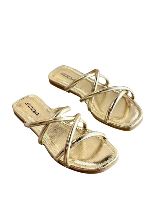 Gold Strap Sandal