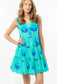 Bindu Virginia Dress Turquoise Tulip