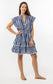 Bindu Poppy Dress Blue Stripes