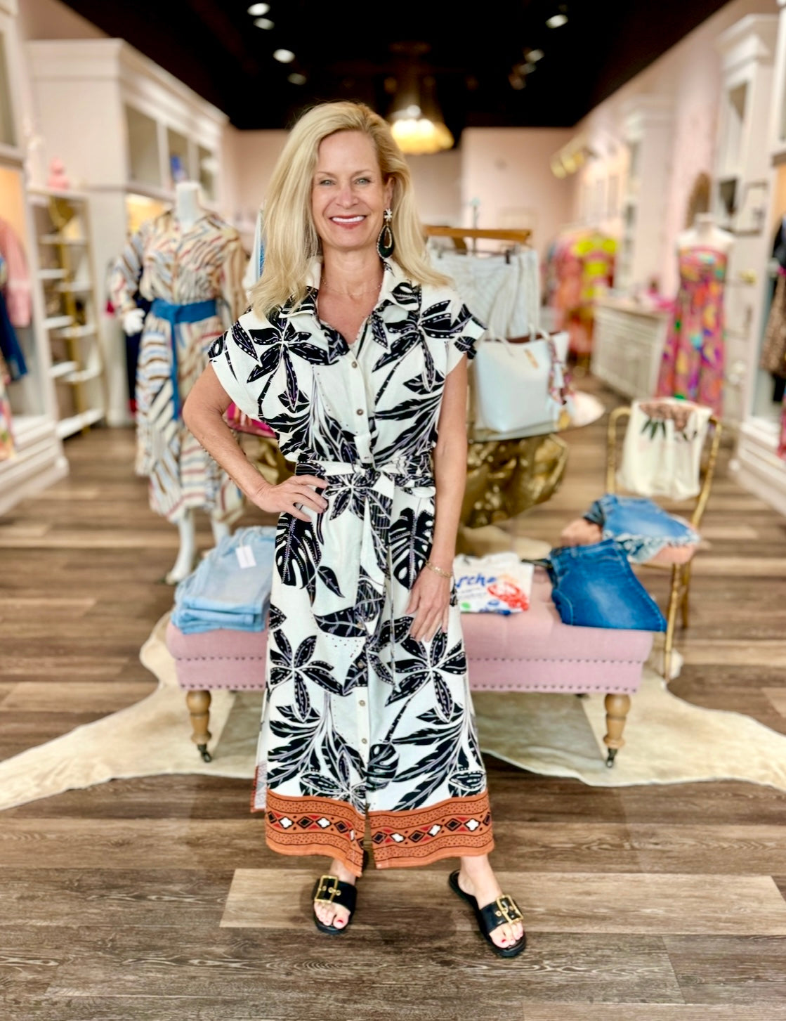 Tropical Midi Dress