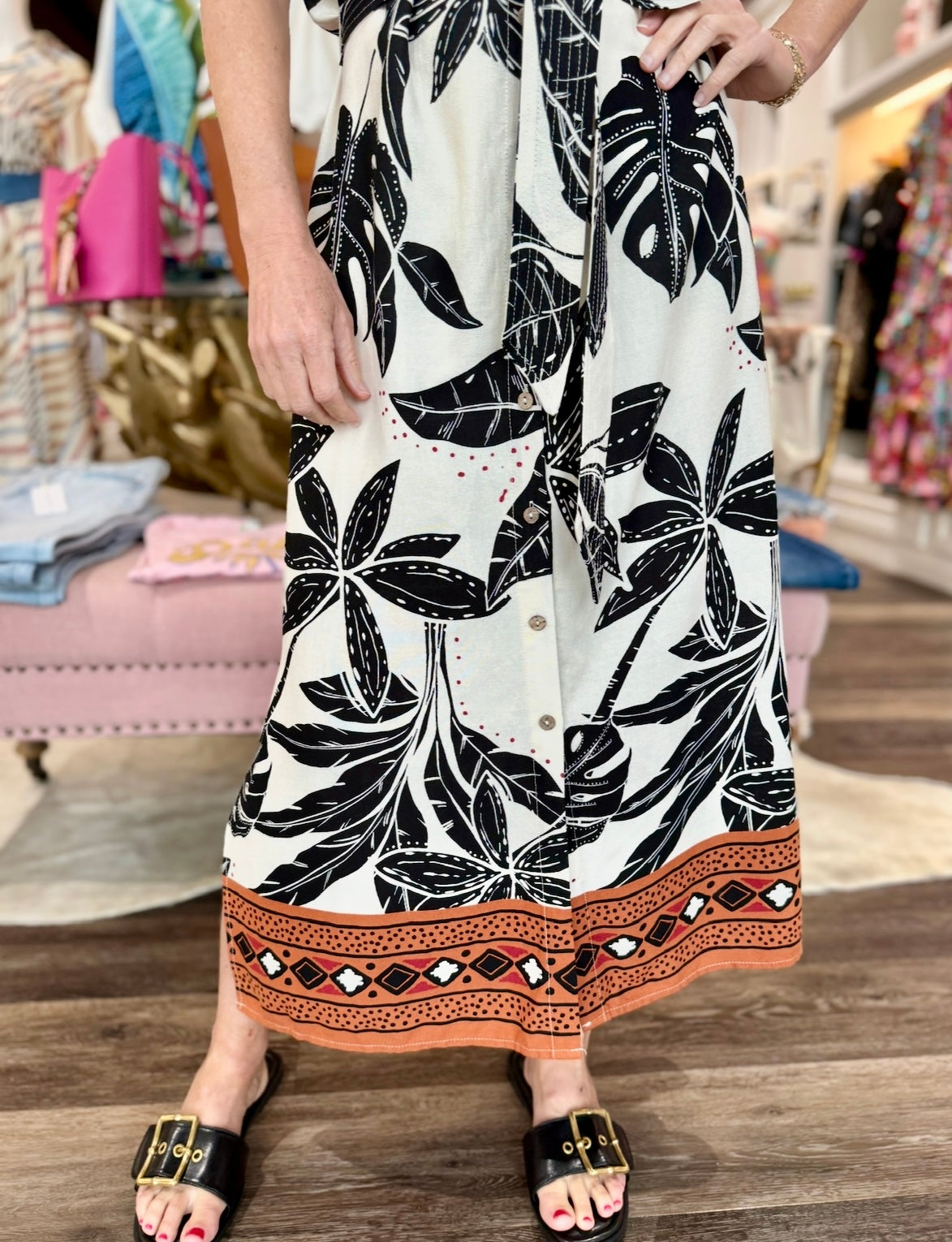 Tropical Midi Dress