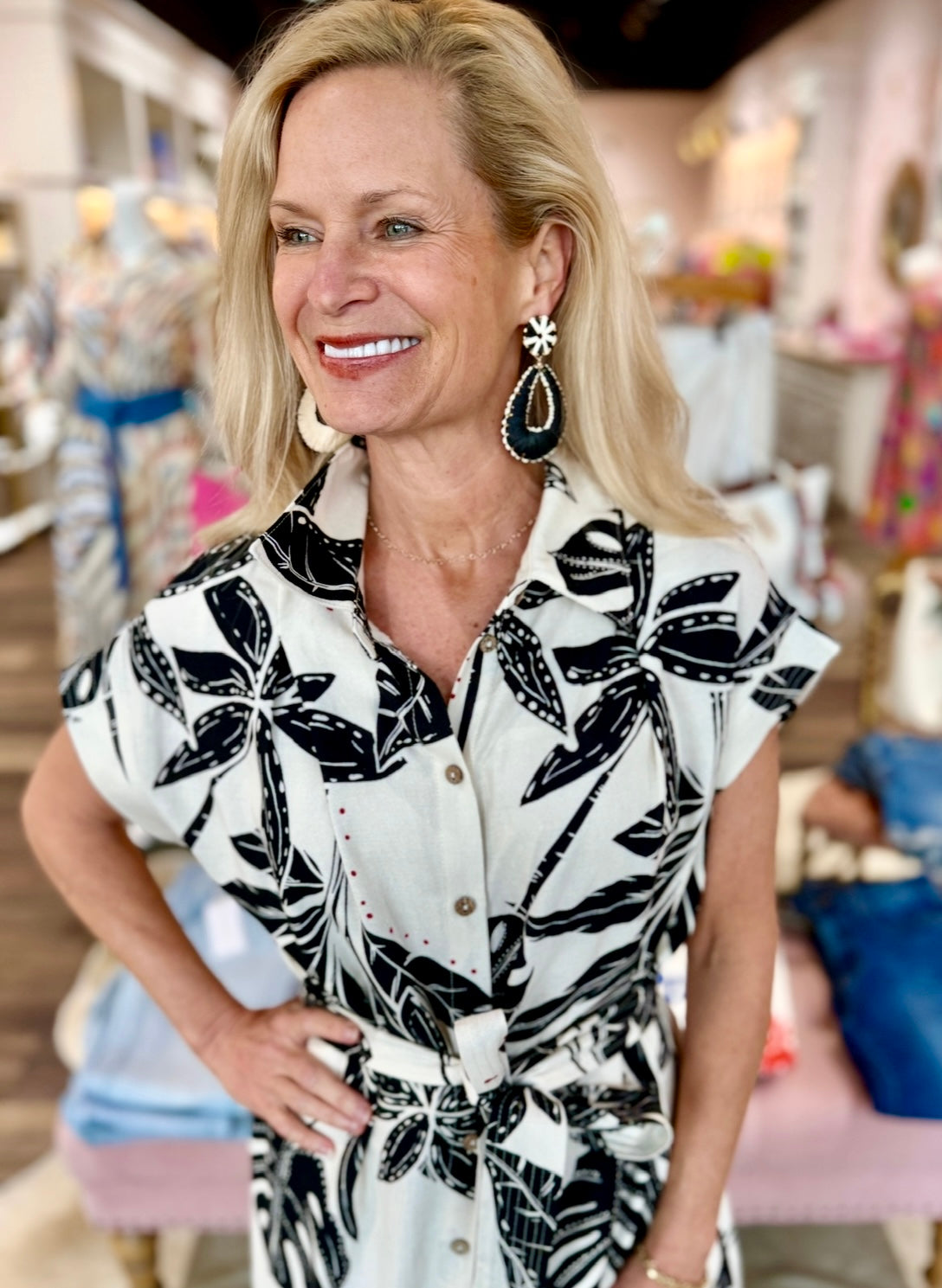 Tropical Midi Dress
