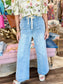 Washed denim with Tie Front