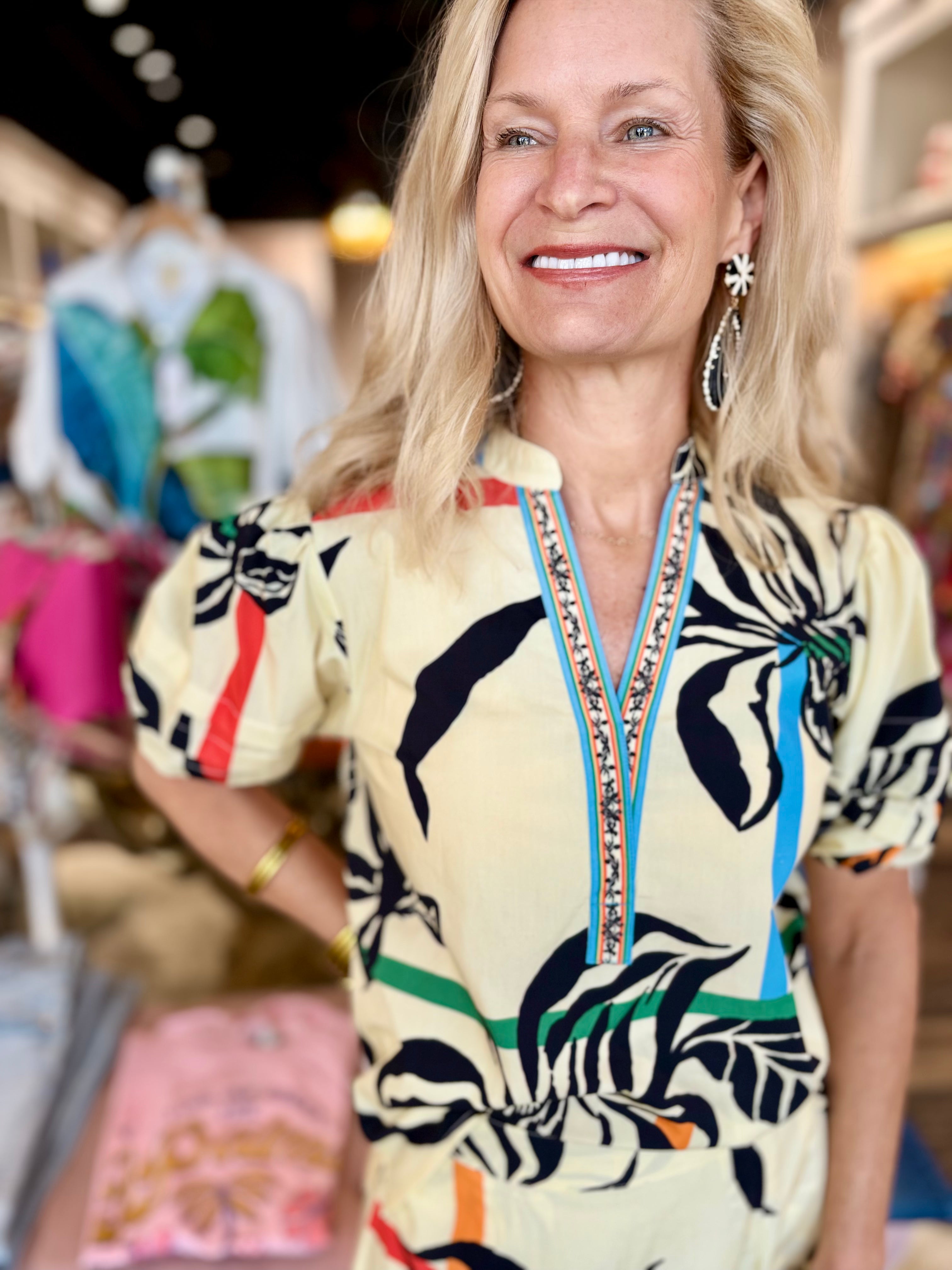 Maude Vivante Raya Top Stripe Florals