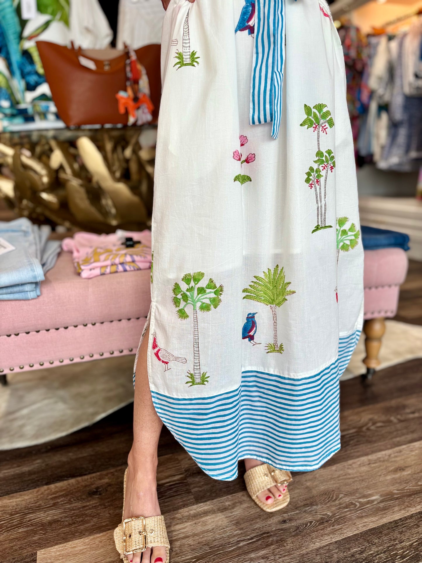 Nibi Mtk Palm Paradise Shirt Dress