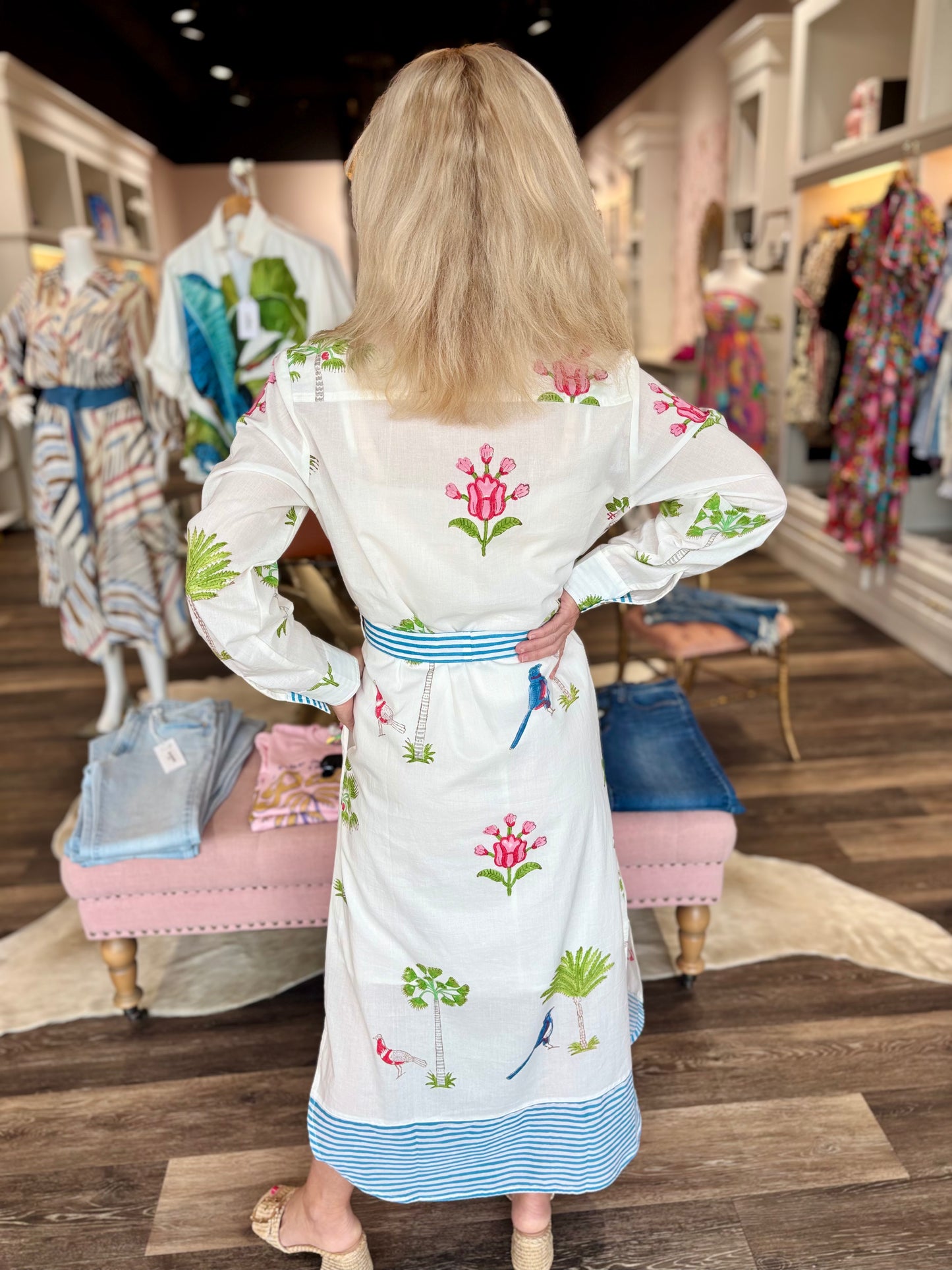 Nibi Mtk Palm Paradise Shirt Dress