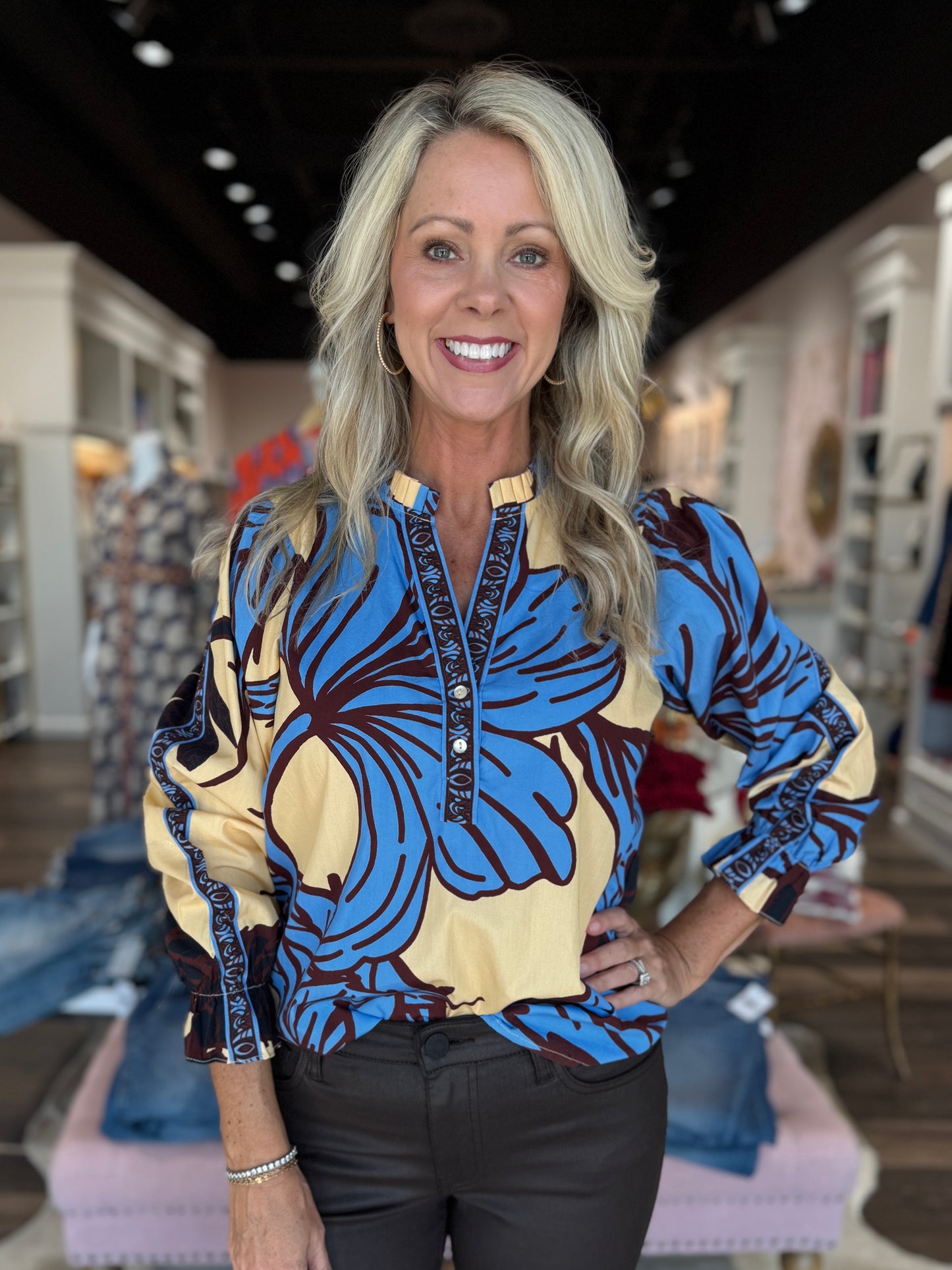 Maude Vivante Ashley Top Majestic Leaves