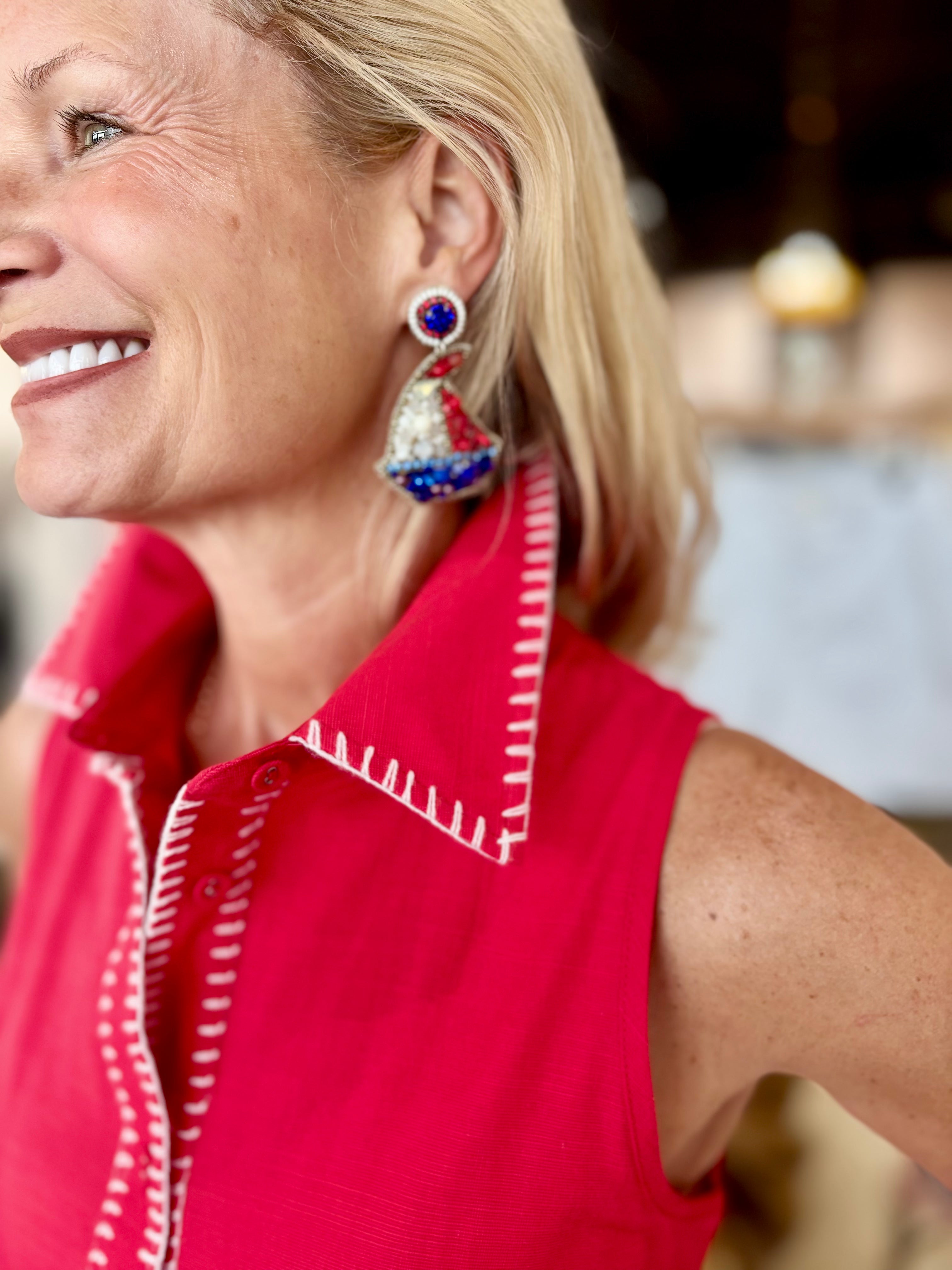 Red Stitch Dress