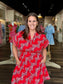 Maude Vivante Yana Dress Crimson Ascent