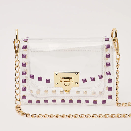 Jackie in Purple Clear Handbag