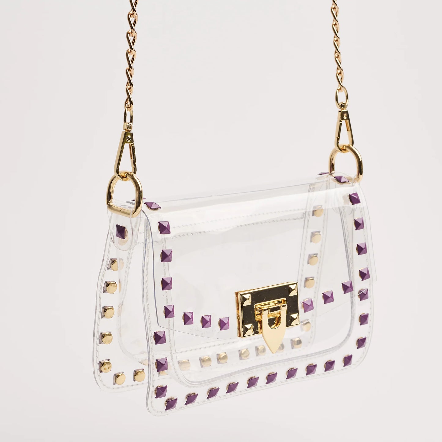 Jackie in Purple Clear Handbag