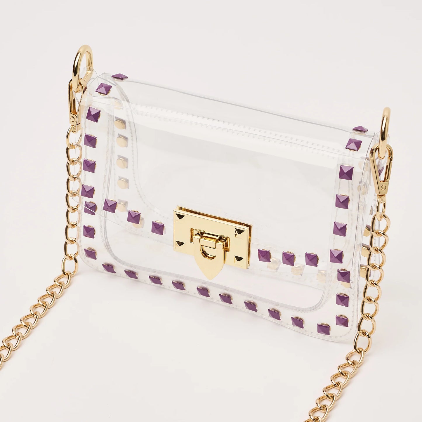 Jackie in Purple Clear Handbag