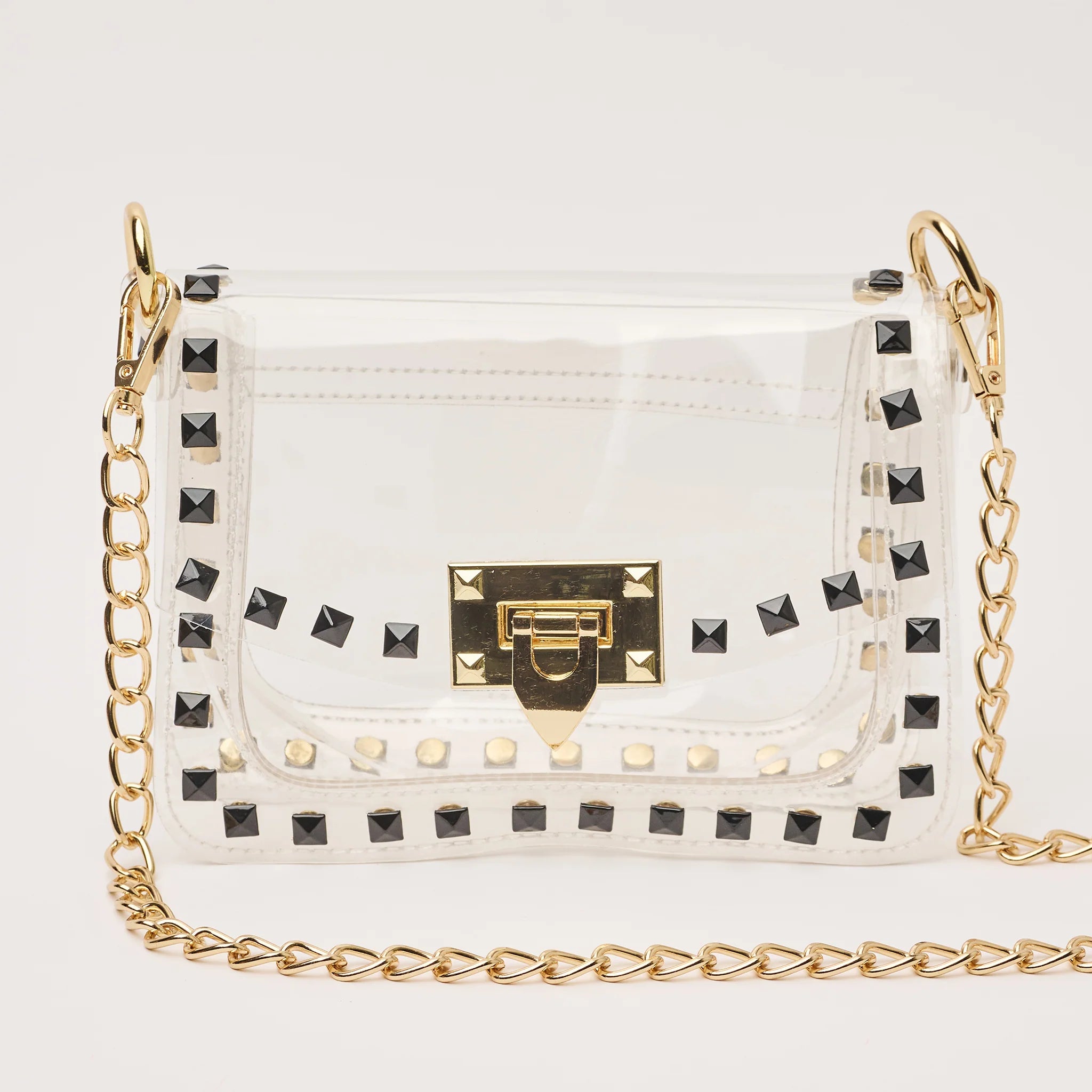 Jackie in Black Clear Handbag