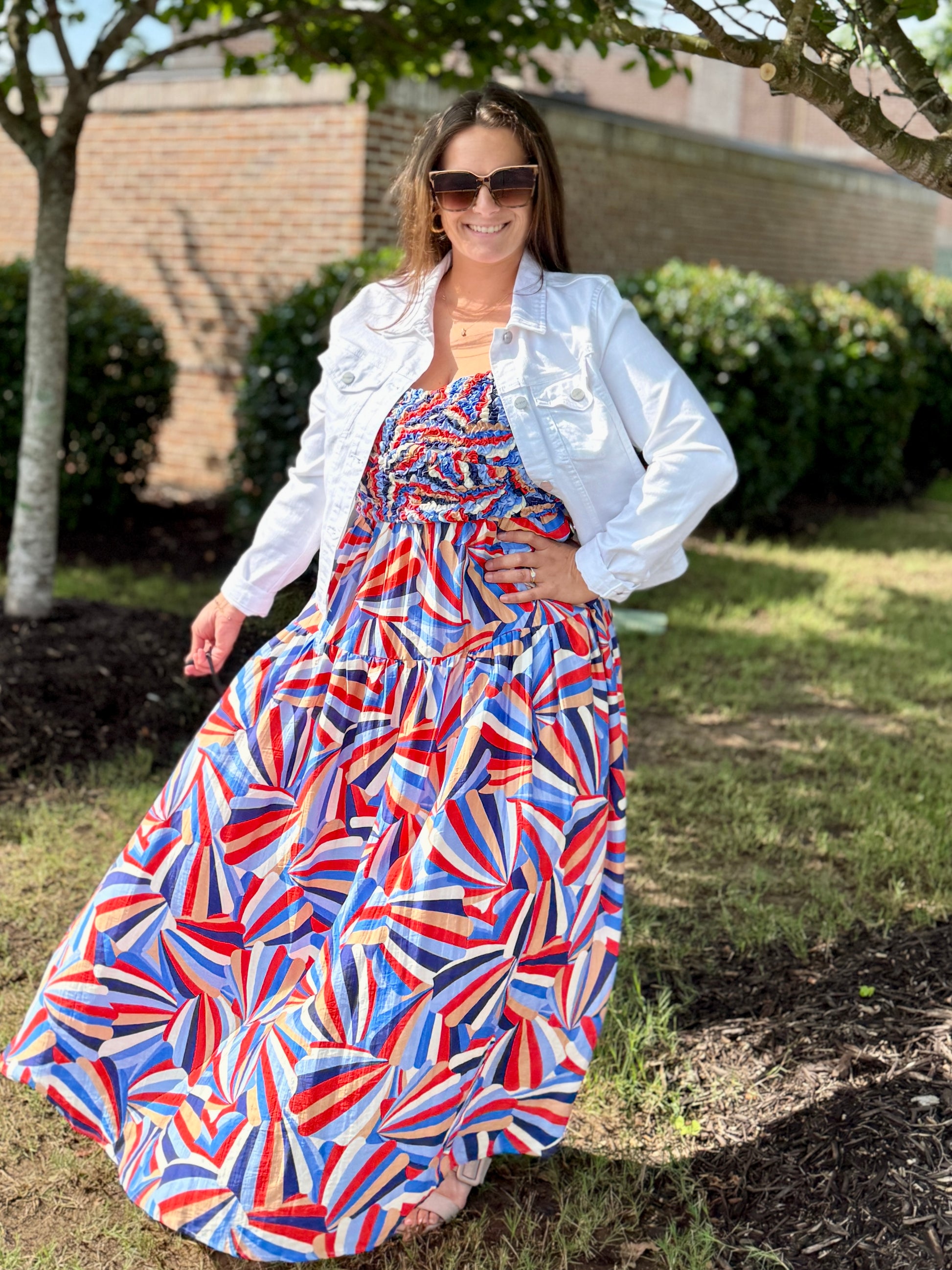 Printed Tiered Maxi Dress