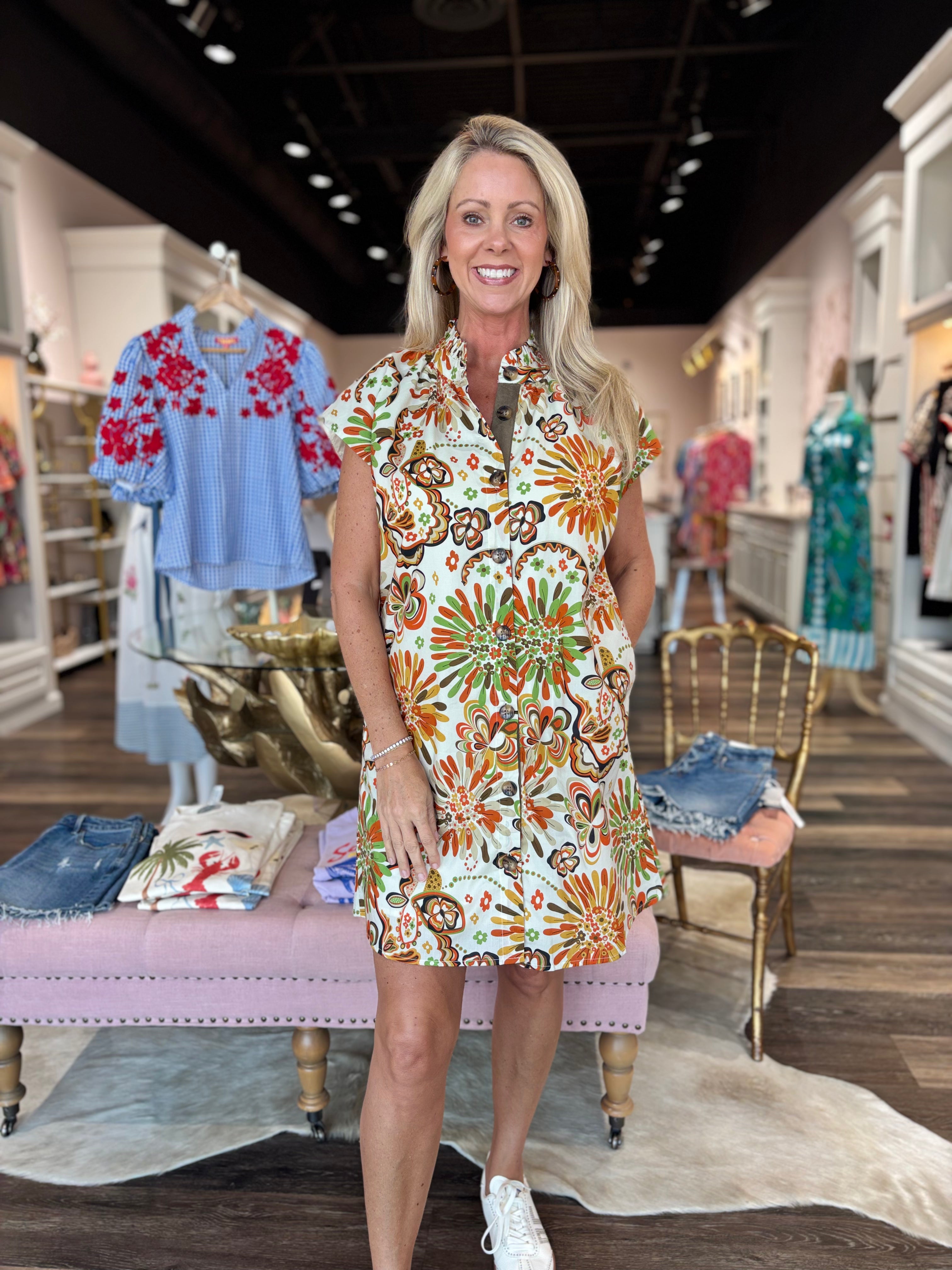 Retro Flower Dress