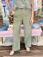 Olive Braided Waist Pants