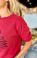 Gamecock Short Sleeve Sweater Garnet