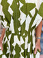 Green geometric dress