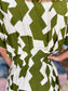 Green geometric dress