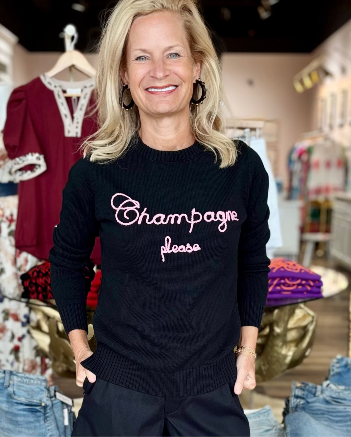 Champagne Please Sweater