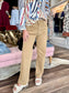Kut Charlotte High Rise Wide Leg Caramel
