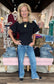Kut KELSEY HIGH RISE ANKLE FLARE RAW HEM SIDE INSET