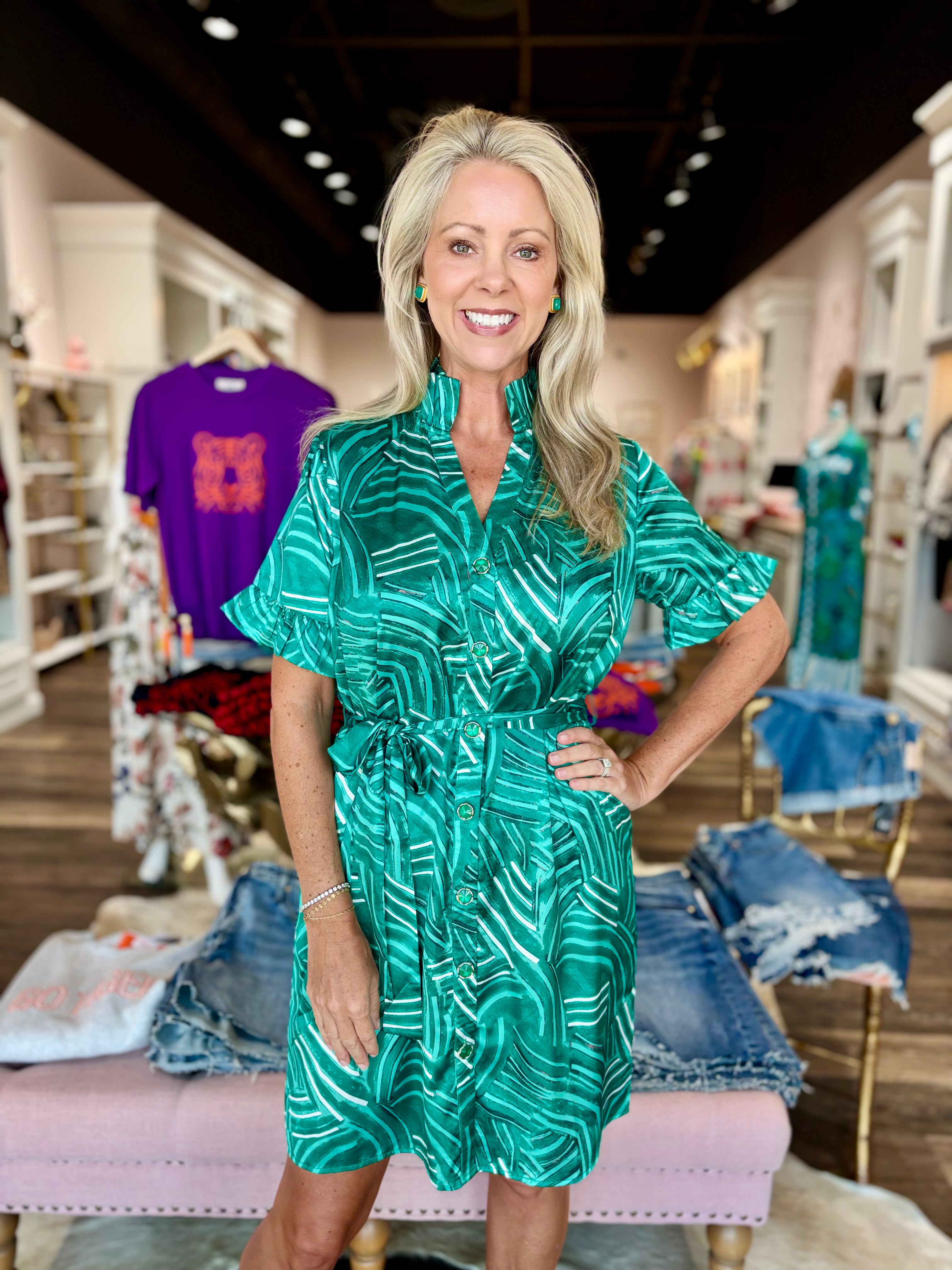 Jade Green Pathways Dress