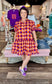 The Go Gingham Ruffle Dress Clemson