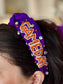 Game Day' Embellished Headbands - Purple & Orange